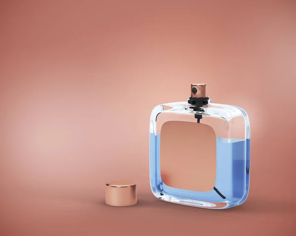 Макет скляної пляшки для парфумів — стокове фото