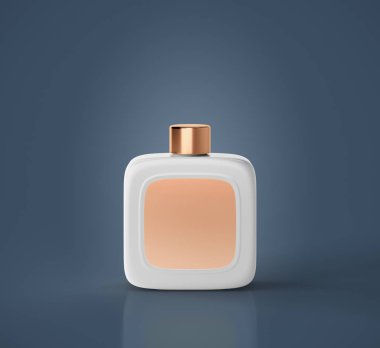 Beyaz koku parfüm şişe mockup