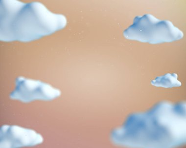 karikatür tarzı bulutlar arka plan