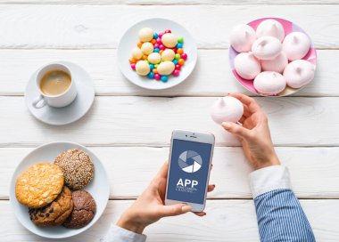Smartphone'da fotoğrafta kadın