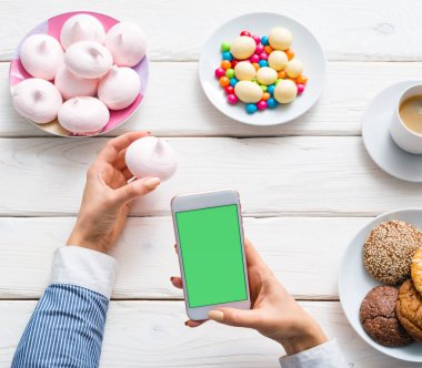 Smartphone'da fotoğrafta kadın