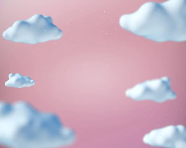 Cartoon style clouds background — Stock Photo, Image