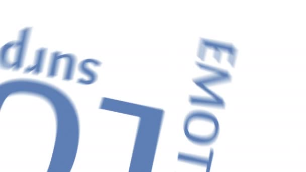 Valentines mots mignons motion intro. Style plat .