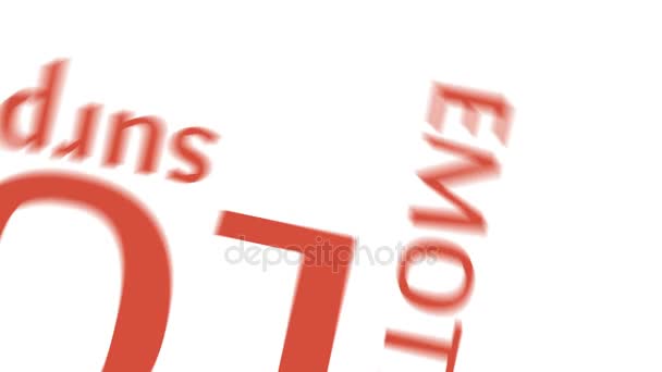 Valentines mots mignons motion intro. Style plat .