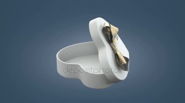 Açık kalp şeklinde hediye kutusu loopable spin