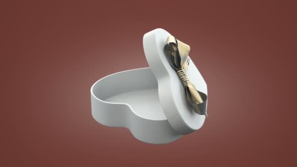 spin bouclable de boîte cadeau en forme de coeur ouvert 