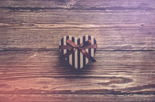 Herzförmige Valentinstag Geschenk-Box — Stockfoto