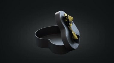 Açık kalp şeklinde hediye kutusu loopable spin