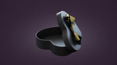 Açık kalp şeklinde hediye kutusu loopable spin