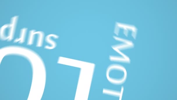 Valentines mots mignons motion intro. Style plat .