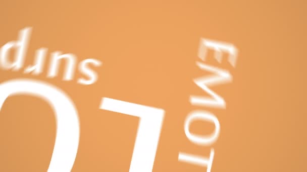 Valentines mots mignons motion intro. Style plat .