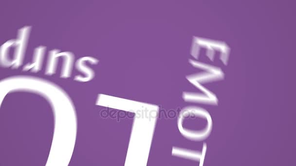 Valentines mots mignons motion intro. Style plat .