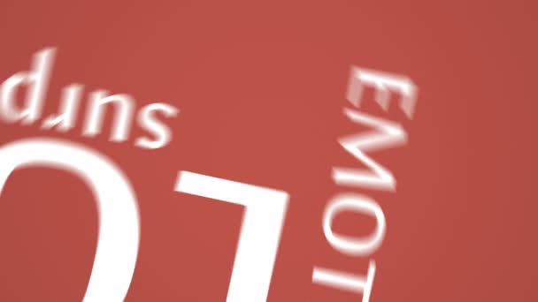 Valentines mots mignons motion intro. Style plat .