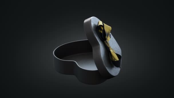 spin bouclable de boîte cadeau en forme de coeur ouvert 
