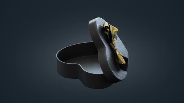 spin bouclable de boîte cadeau en forme de coeur ouvert 