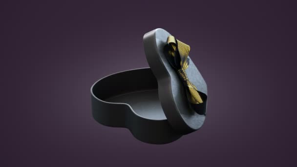 spin bouclable de boîte cadeau en forme de coeur ouvert 