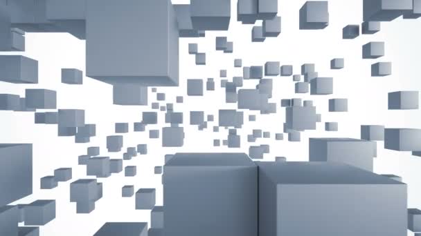 Abstrakt bakgrund med kuber. Loop kan animation — Stockvideo