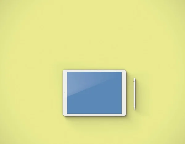 Mockup of digital tablet pc. Top view. — Stock Photo, Image