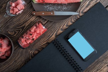 Yatay Mockup siyah Cafe menü