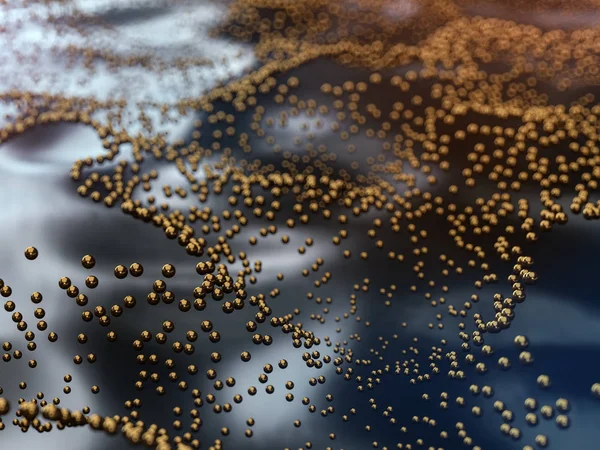 Campo de partículas de oro abstracto —  Fotos de Stock
