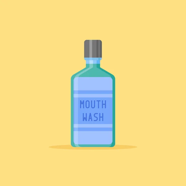 Mouthwash garrafa ícone de estilo plano. Ilustração vetorial . —  Vetores de Stock