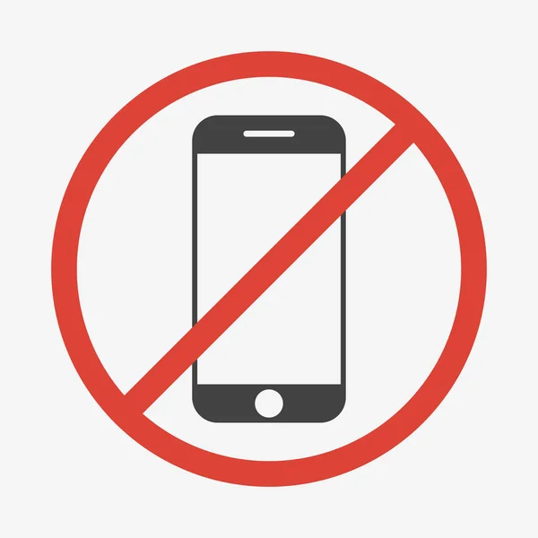 No mobile phone sign. Vector illustration. — Stock Vector