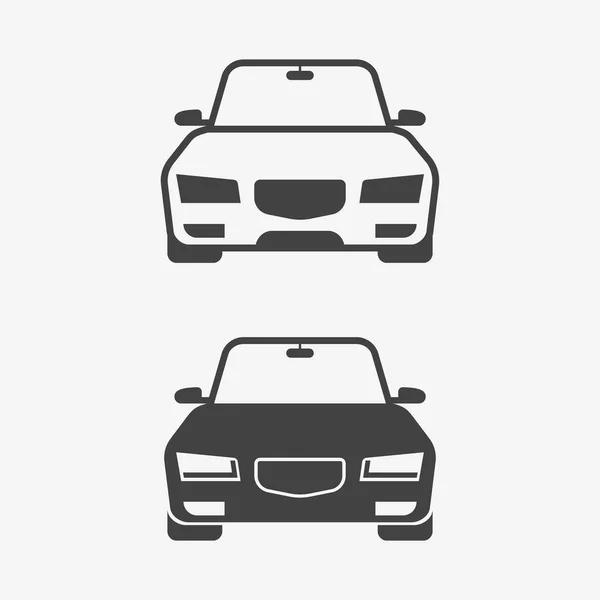 Coche icono monocromo. Ilustración vectorial . — Vector de stock