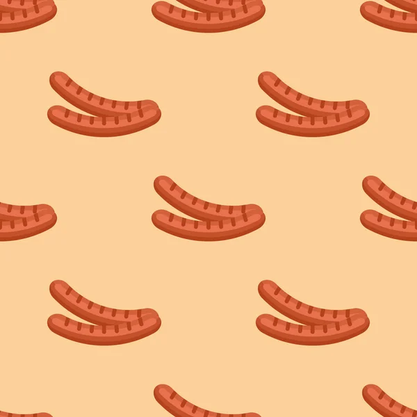 无缝模式与香肠 — 图库矢量图片