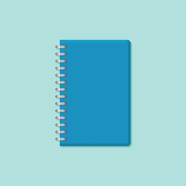 Cuaderno cerrado icono de estilo plano. Ilustración vectorial . — Vector de stock