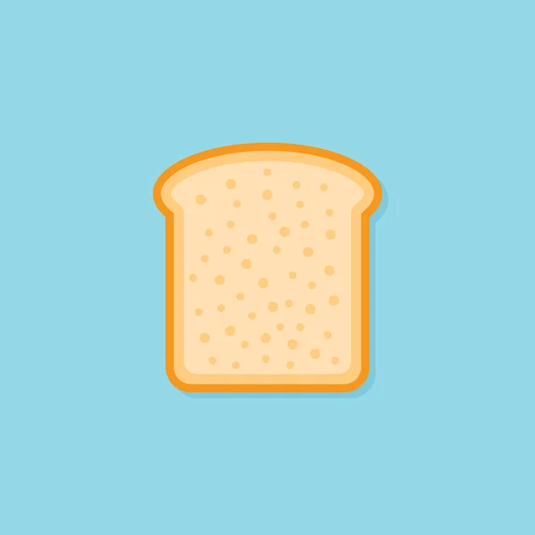 Dilim tost ekmeği düz stil ikonu. Vektör çizim. — Stok Vektör