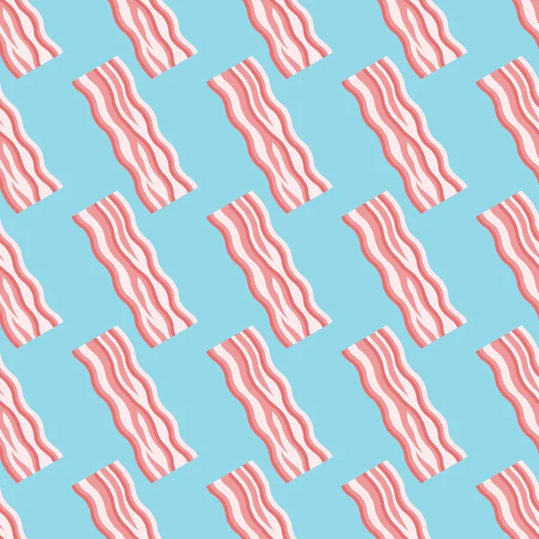 Seamless mönster med bacon strips. Vector textur. — Stock vektor