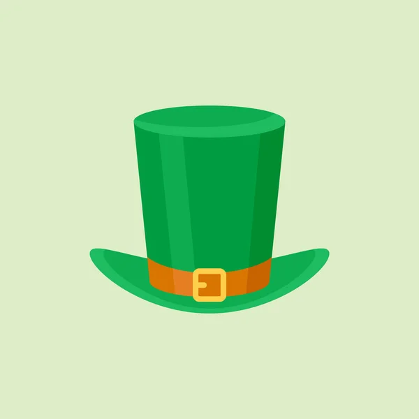 Leprechaun hat flat style icon. Vector illustration. — Stock Vector