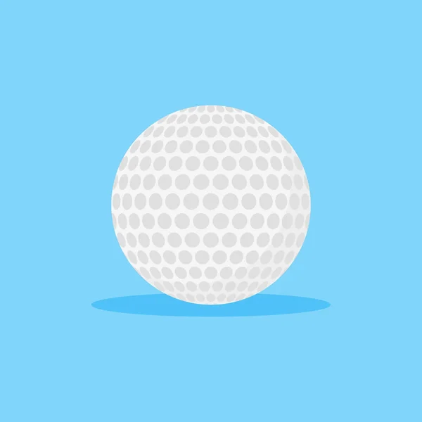 Bílý golfový míček ploché styl ikony. Vektorové ilustrace. — Stockový vektor