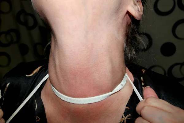 Women Gracefu Neck Throat Female Girls Woman Face Beautiful Vein — стоковое фото