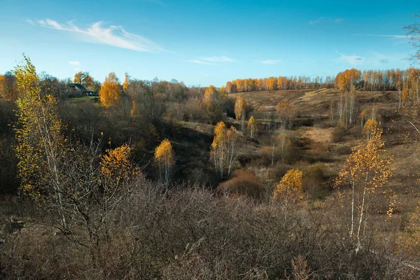 Autumn landscape with a river. Yellow leaves, river, autumn forest, hills, autumn, September, October. Russian landscape in autumn. Autumn in Russia.Sunny autumn day.autumn mood.rest at nature.Autumn Walk