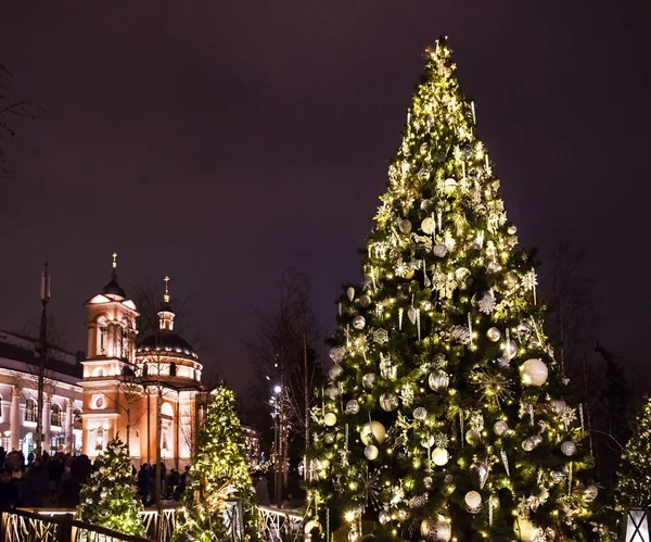 Uroczysty Moskwa Nowy Rok Stołecznie Nowy Rok Nastroju Nocne Miasto — Zdjęcie stockowe