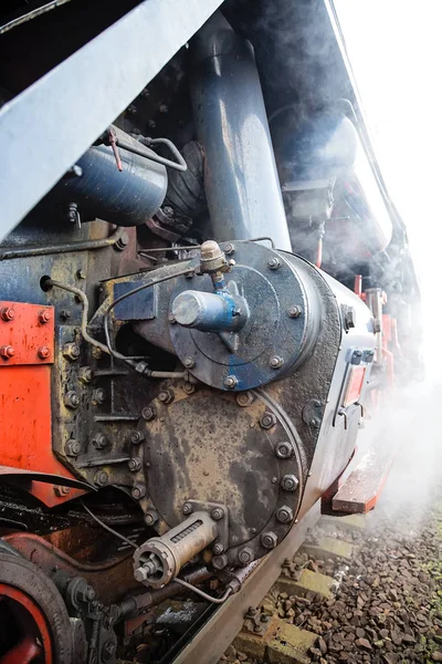 Buhar ile tarihi tren yakın çekim