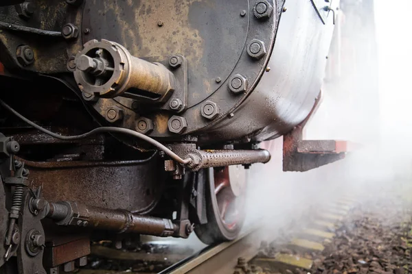 Buhar ile tarihi tren yakın çekim