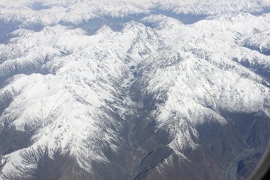 Güney Alpler'in, Yeni Zelanda üzerinde uçaktan görüntüleme