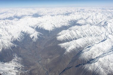 Güney Alpler'in, Yeni Zelanda üzerinde uçaktan görüntüleme