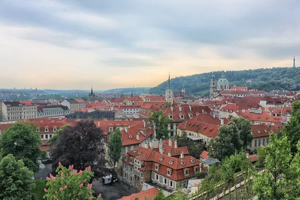 Vista sul centro di Praga al tramonto, Repubblica Ceca — Foto Stock