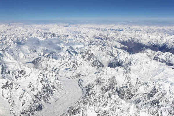 Blick aus dem Flugzeug auf die Südalpen, Neuseeland — Stockfoto