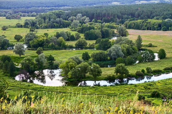 Summertime landscape - river valley of the Siverskyi (Seversky) Donets