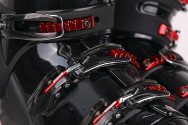 Kayak çizme, kış sezonu için hazırlanıyor. Kış spor ve aktiviteleri kavramı arka plan.