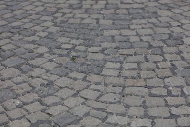 Eski sokak bazalt taş döşeme arka planı kullanılan.