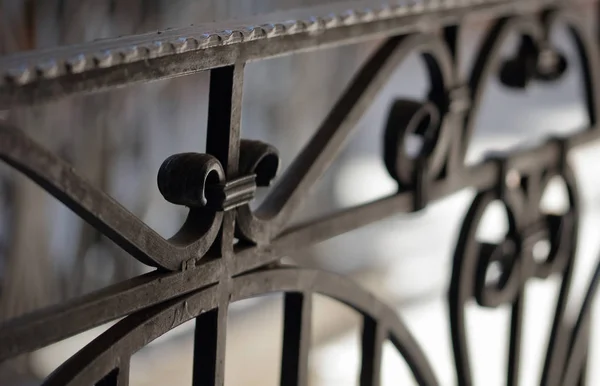 Wrought iron railings and handrail — Stock Photo, Image