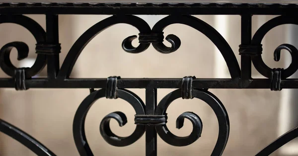 Wrought iron railings and handrail — Stock Photo, Image