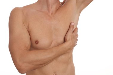 Kas erkek gövdesi, göğüs ve koltuk altı kılları alınmış. Erkek ağdası. Erkek lazer epilasyonu.