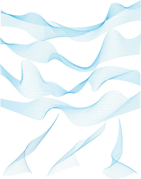 Windabstract wind beweging op witte achtergrond. — Stockvector