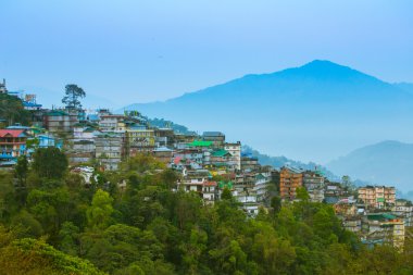 Gangtok sermaye City Sikkim, India görünümünü